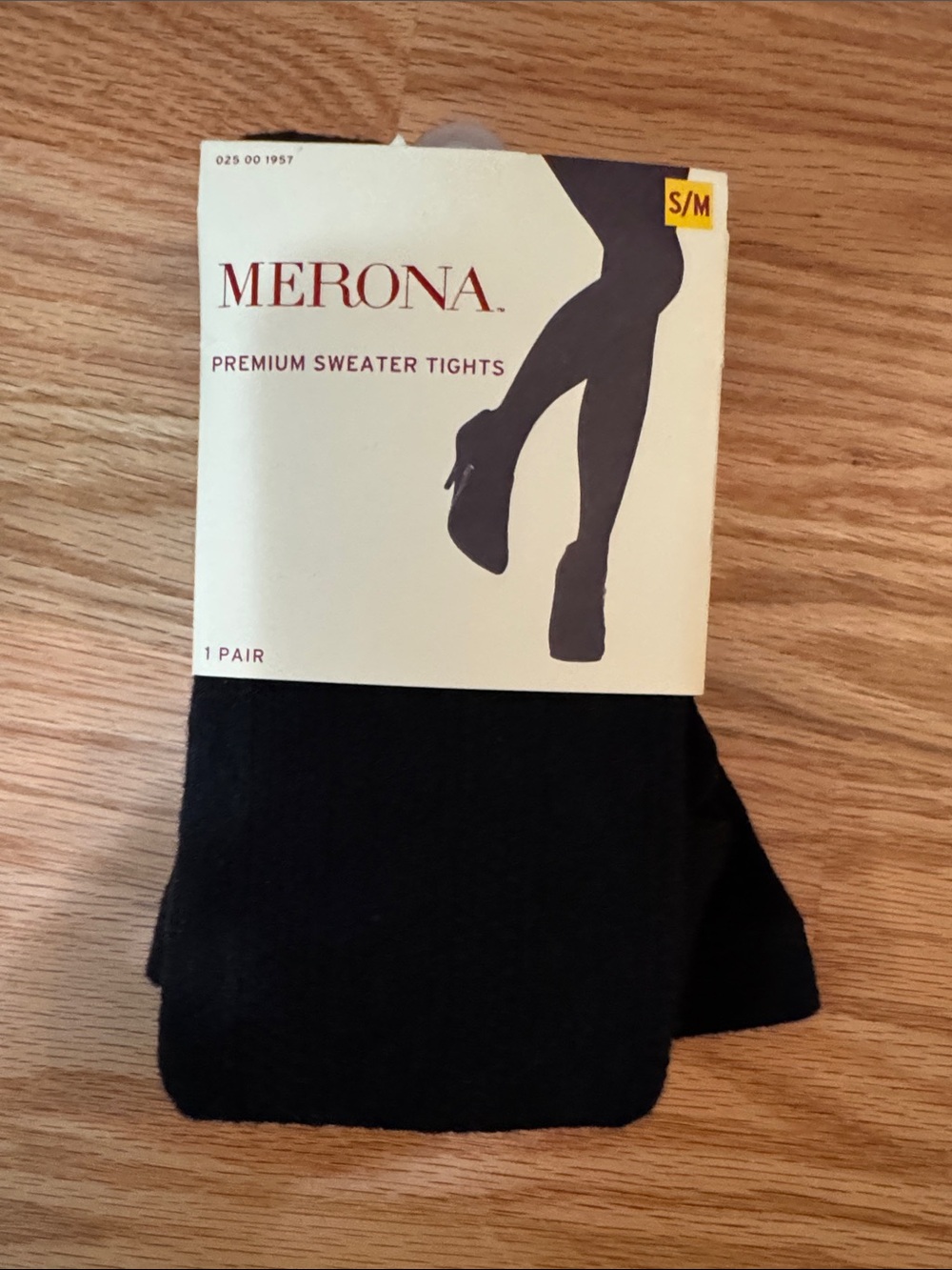 Merona Black Premium Sweater Tights S/M